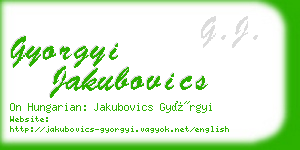 gyorgyi jakubovics business card
